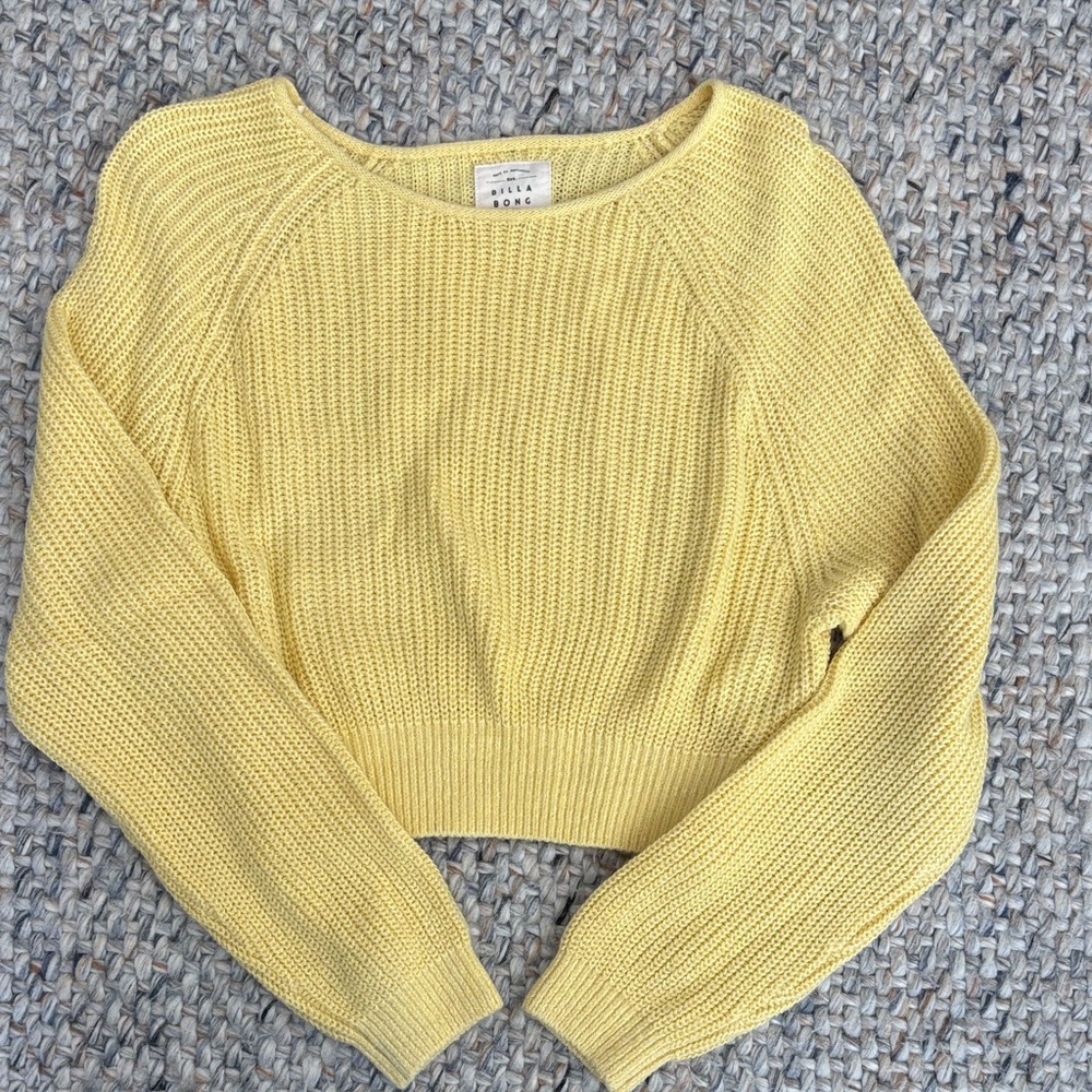 Billabong Soft Yellow Knit Top